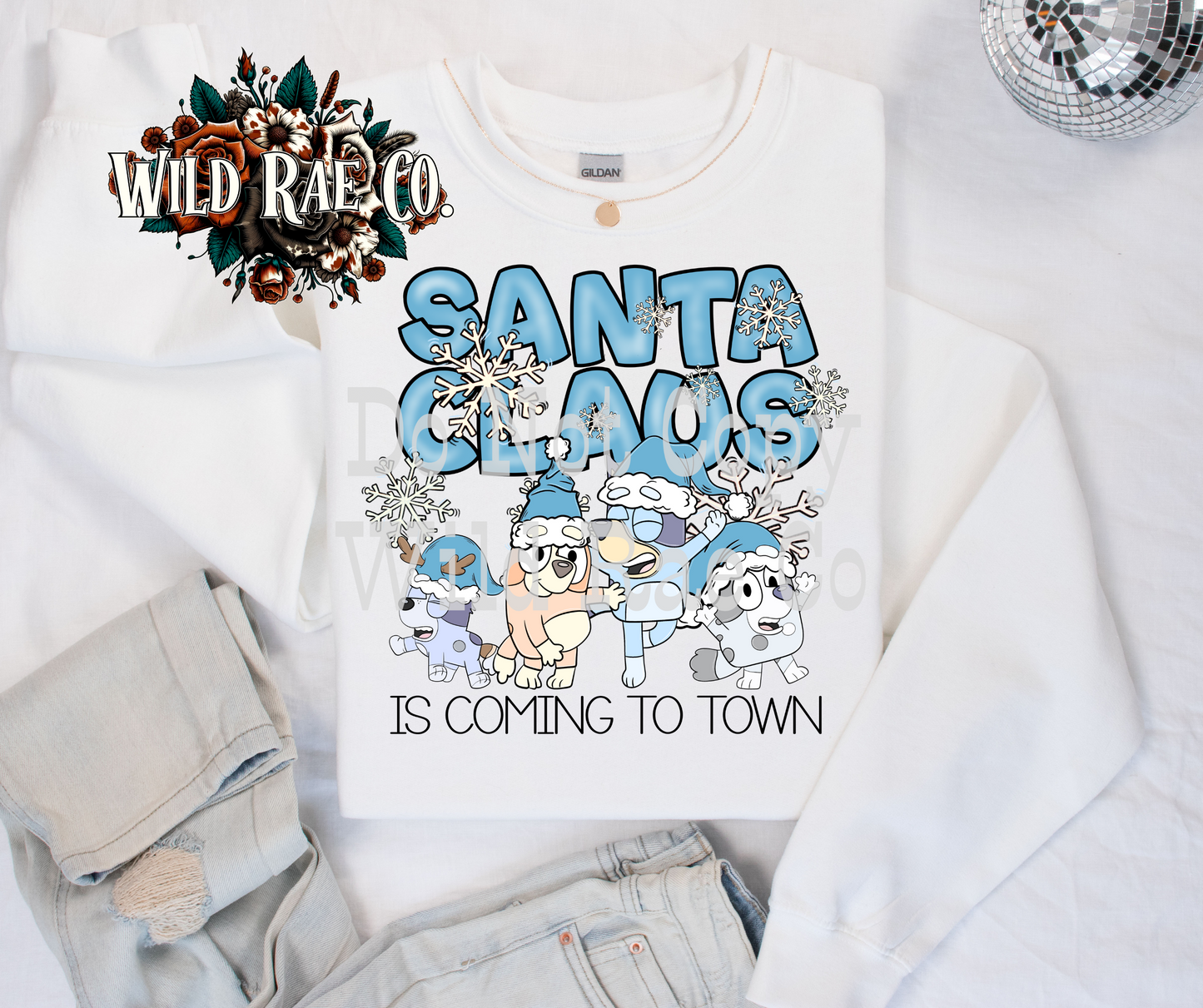 SANTA CLAUS DOG - BLUE