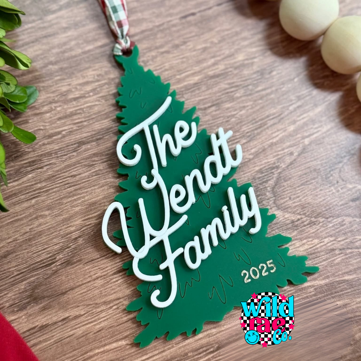 Evergreen Family Ornament | Closes Sundays | TAT 20 Business Days