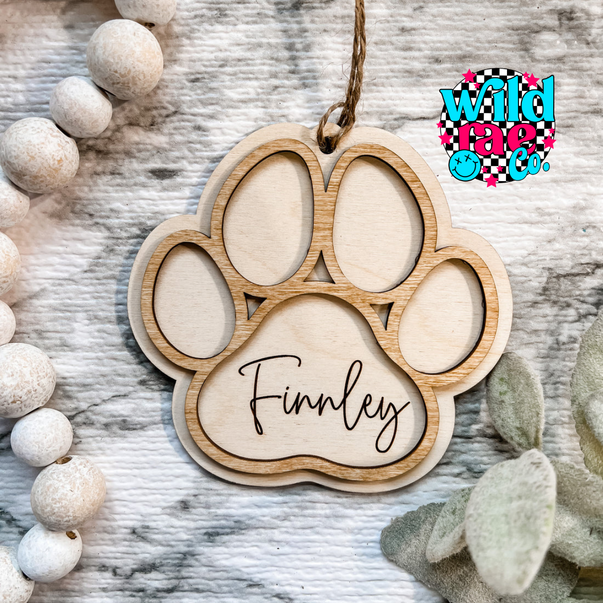 Paw Print Personalized Ornament | Closes Sundays | TAT 15-20 Business Days