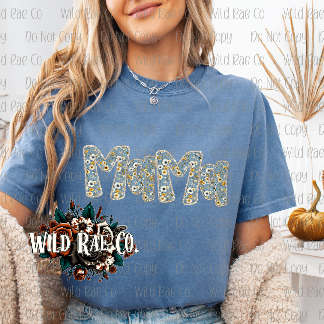 BLUE FLORAL MAMA | MAMA