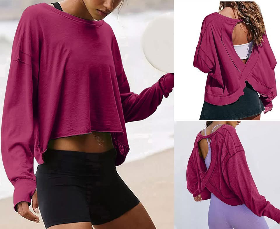 BACKLESS SPORTY YOGA TOP