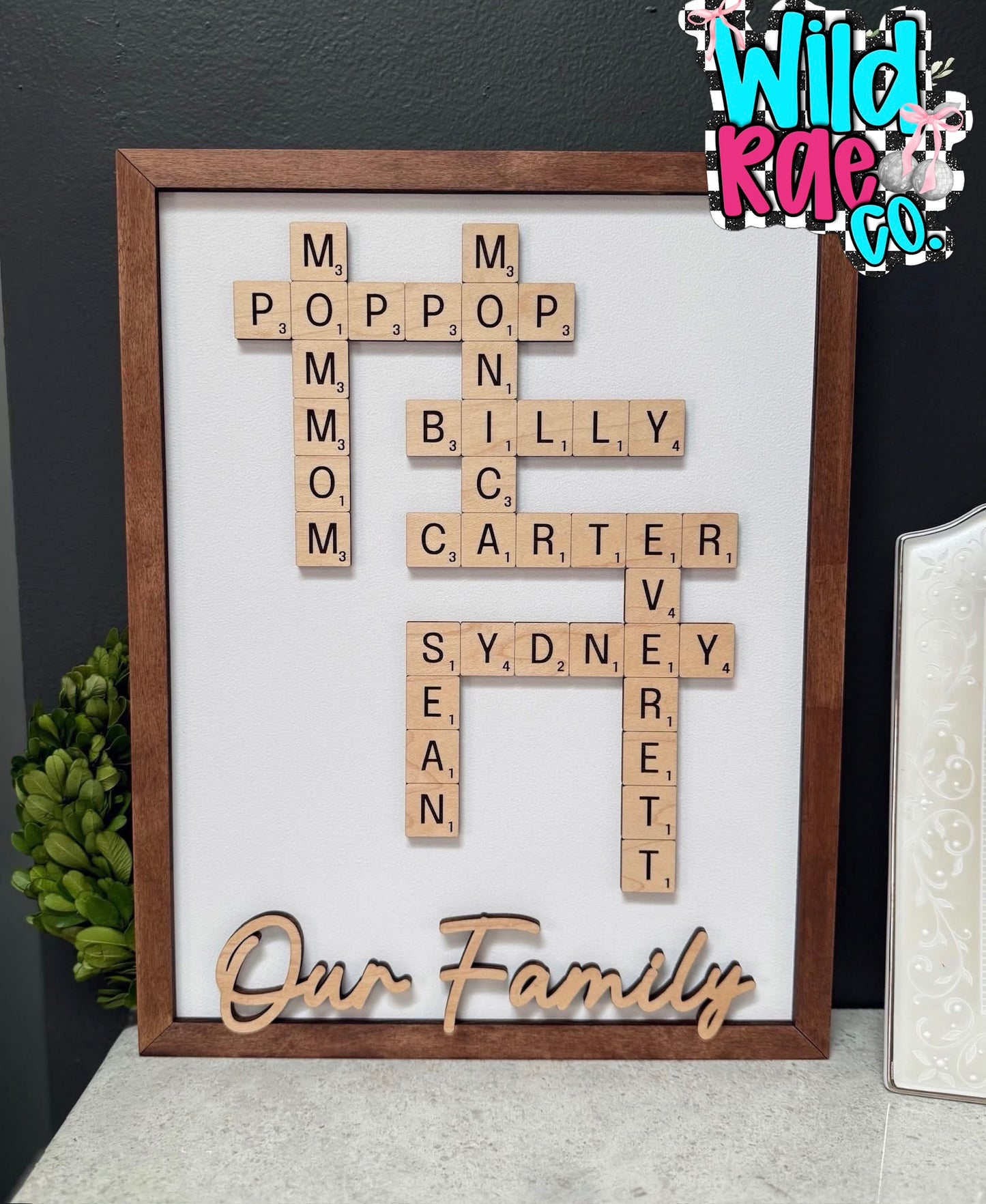 Family Crossword Sign