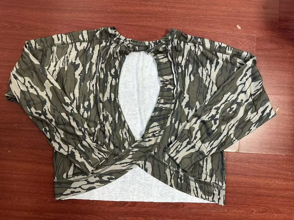 Bottomland Camo Backless Top | Closes Sundays