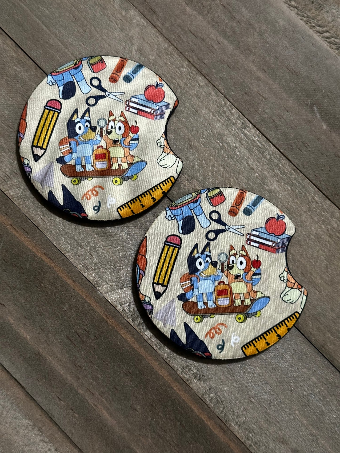 HEELER SCHOOL CAR COASTERS