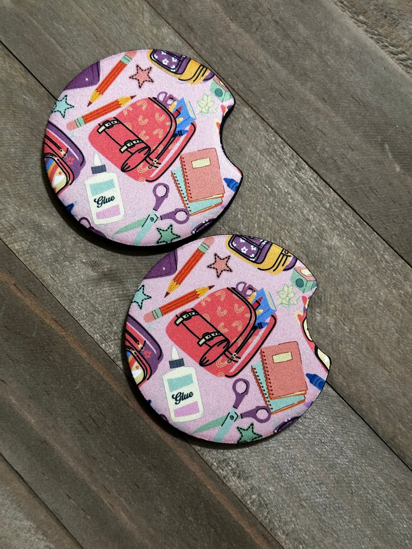 SCHOOL CAR COASTERS