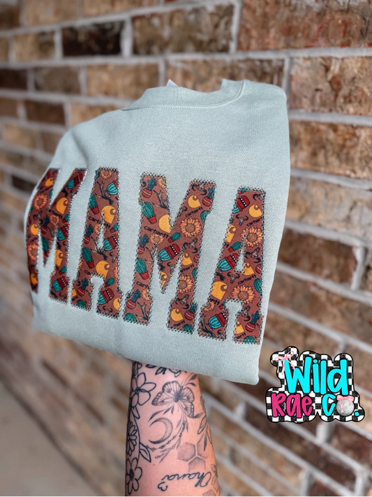 Car Heart Mama Name Crewneck
