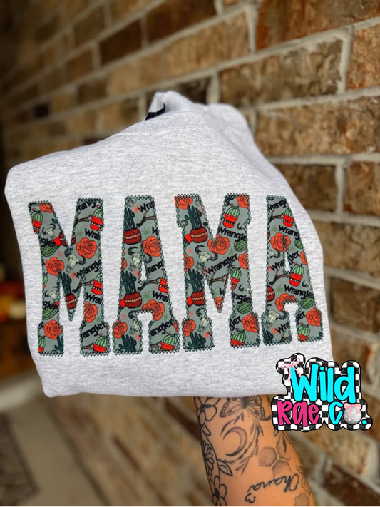 Wrngler Mama Name Crewneck