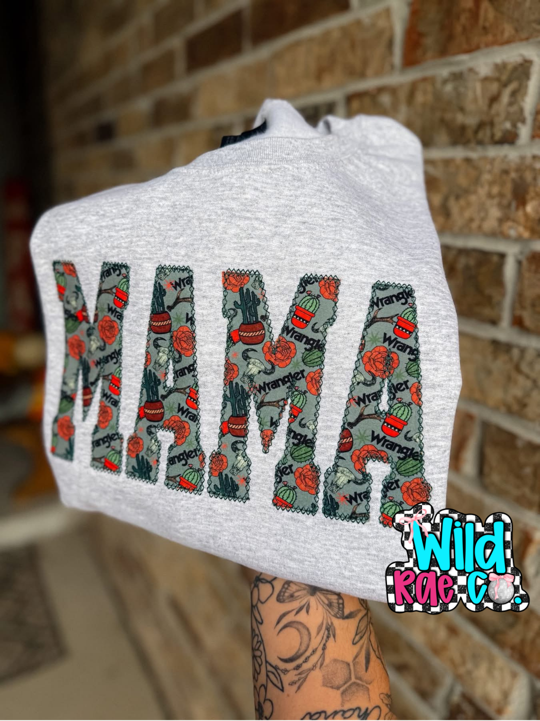 Wrangle Mama Name Crewneck