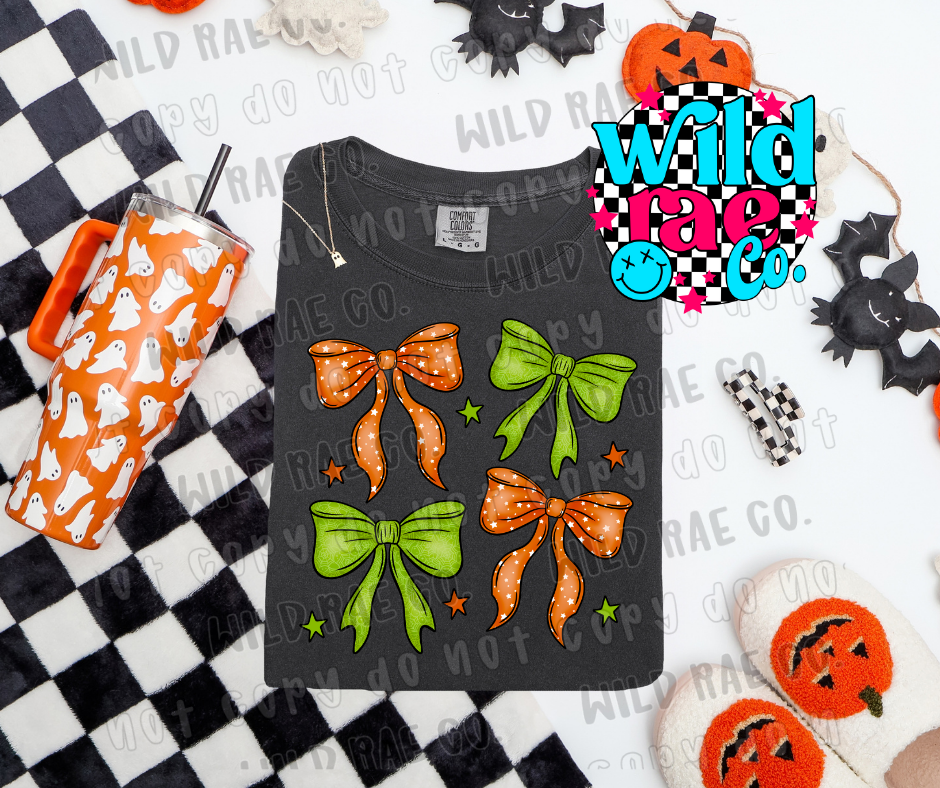 GREEN + ORANGE BOWS | HALLOWEEN
