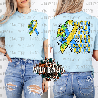DOWN SYNDROME AWARENESS RIBBON