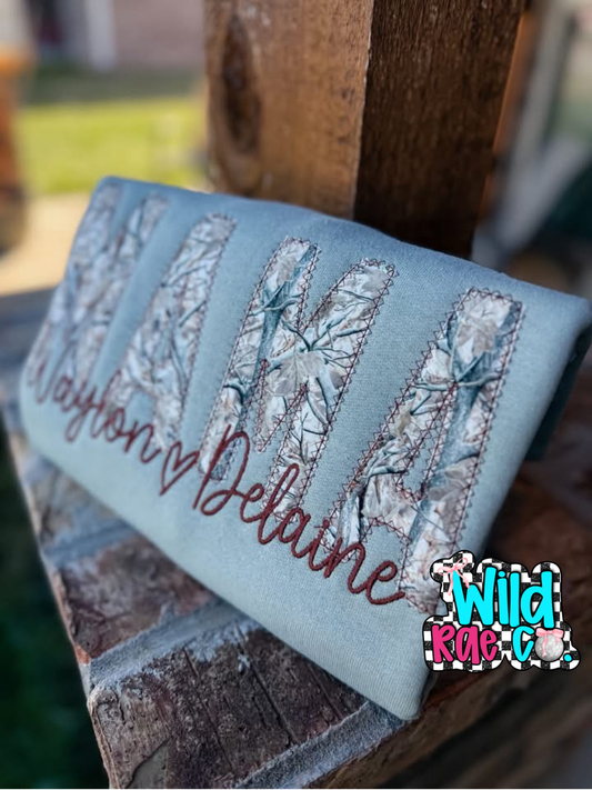 White Washed Camo Crewneck