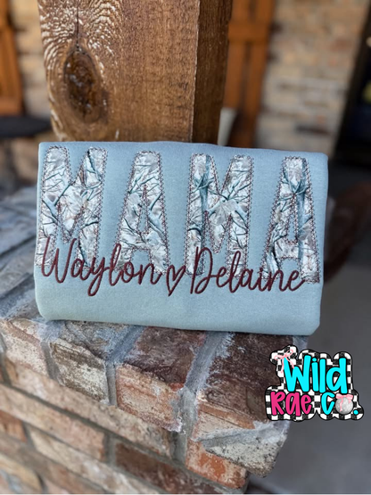 White Washed Camo Crewneck