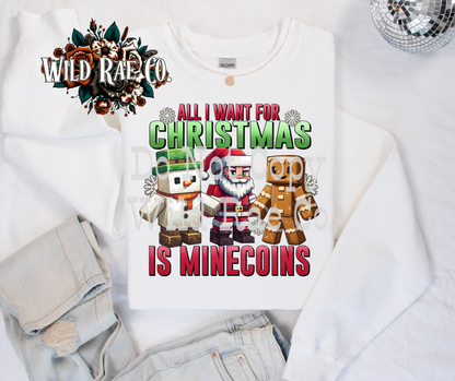 ALL I WANT FOR CHRISTMAS IS MINECOINS