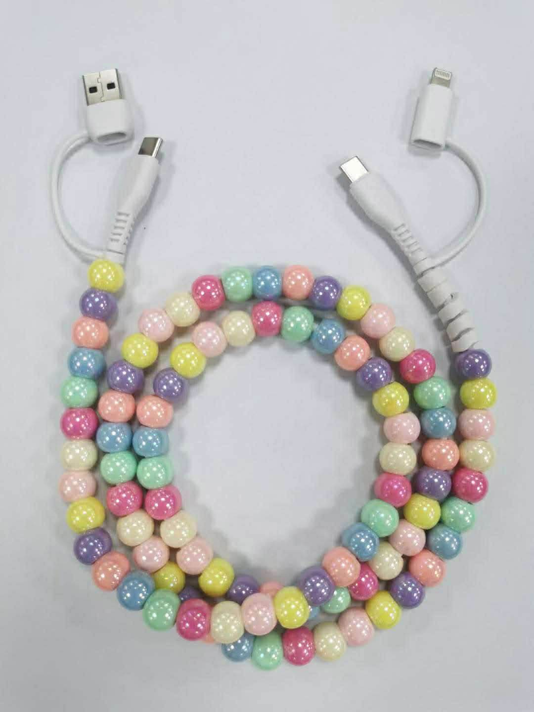 4 IN 1 COLORFUL BEADED FAST CHARGING CABLE | CLOSING SUNDAYS | TAT 35 BUSINESS DAYS