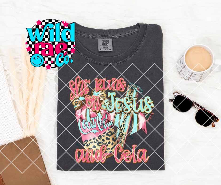 SHE RUNS ON JESUS AND COLA