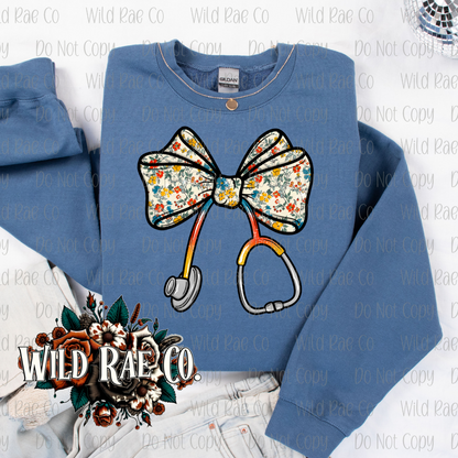 RETRO FLORAL BOW