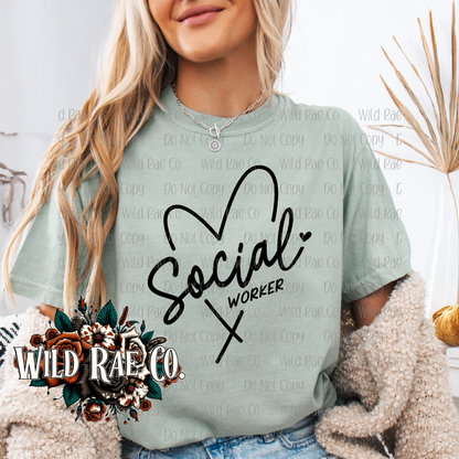 SOCIAL WORKER HEART [BLACK]