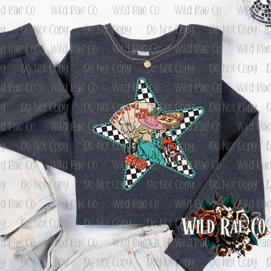 LUCKY CHECKERED STAR