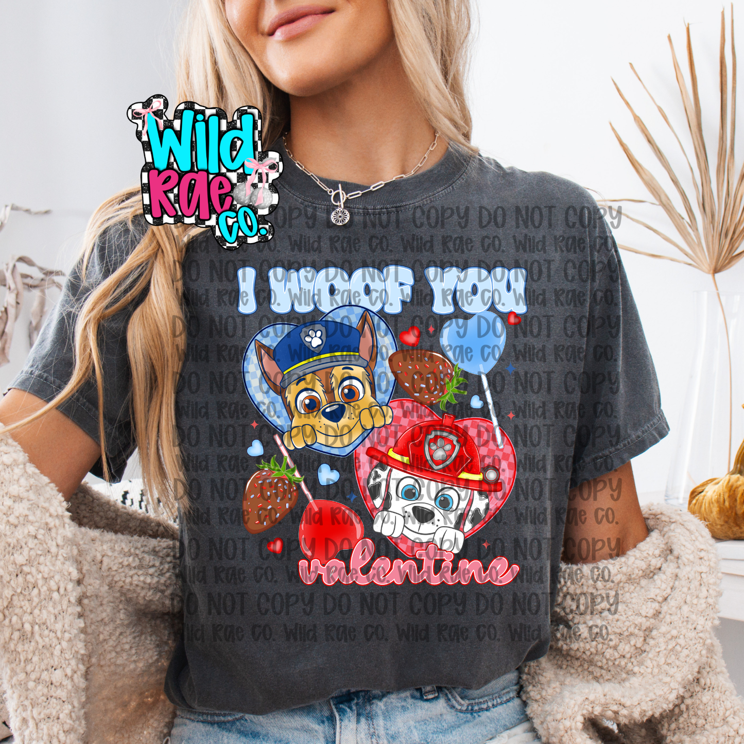 I woof you valentine