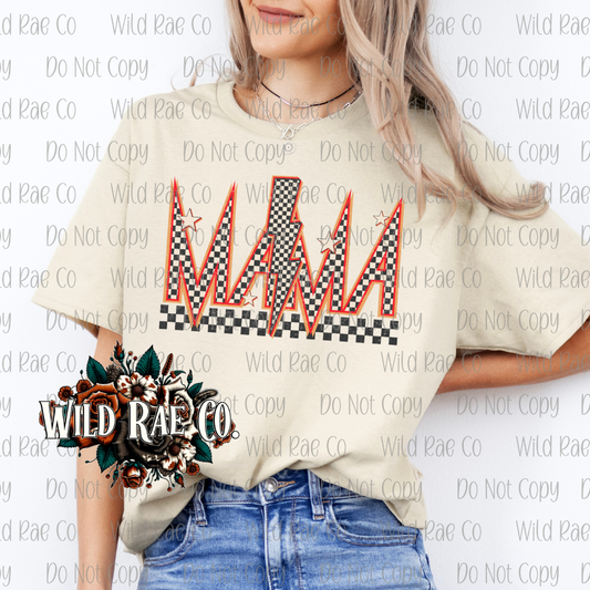 CHECKERED BOLT MAMA | MAMA