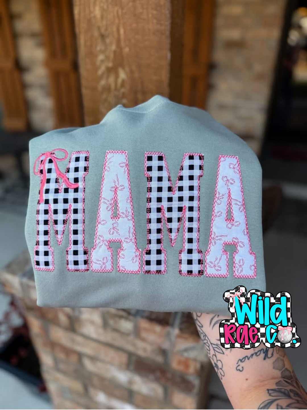 Pink Bow Crewneck