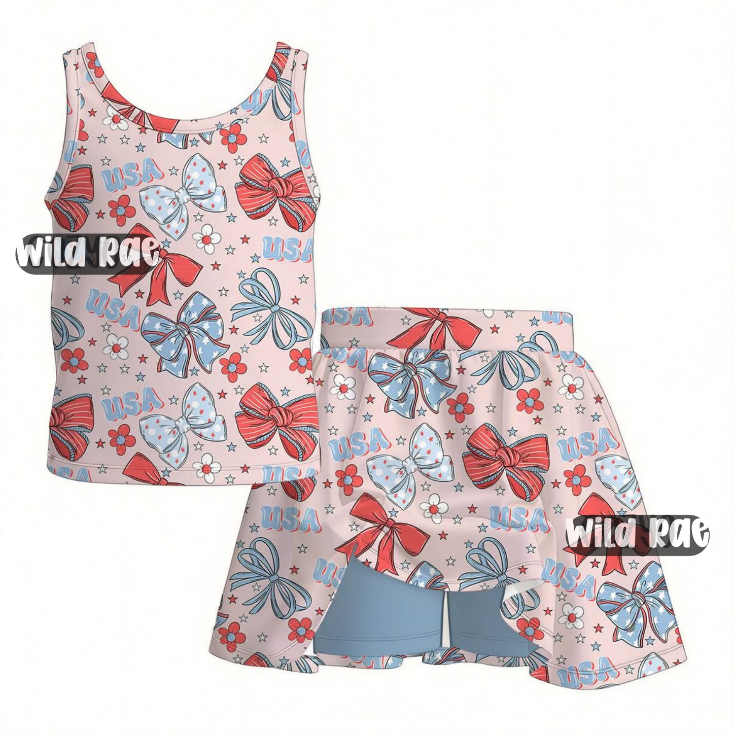 Custom Athletic Tank + Skort Set