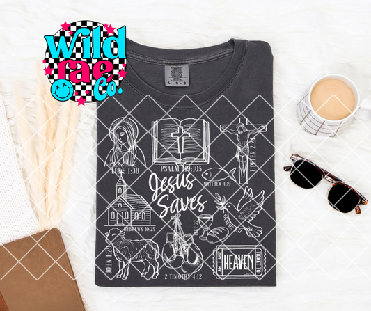 JESUS SAVES [WHITE]