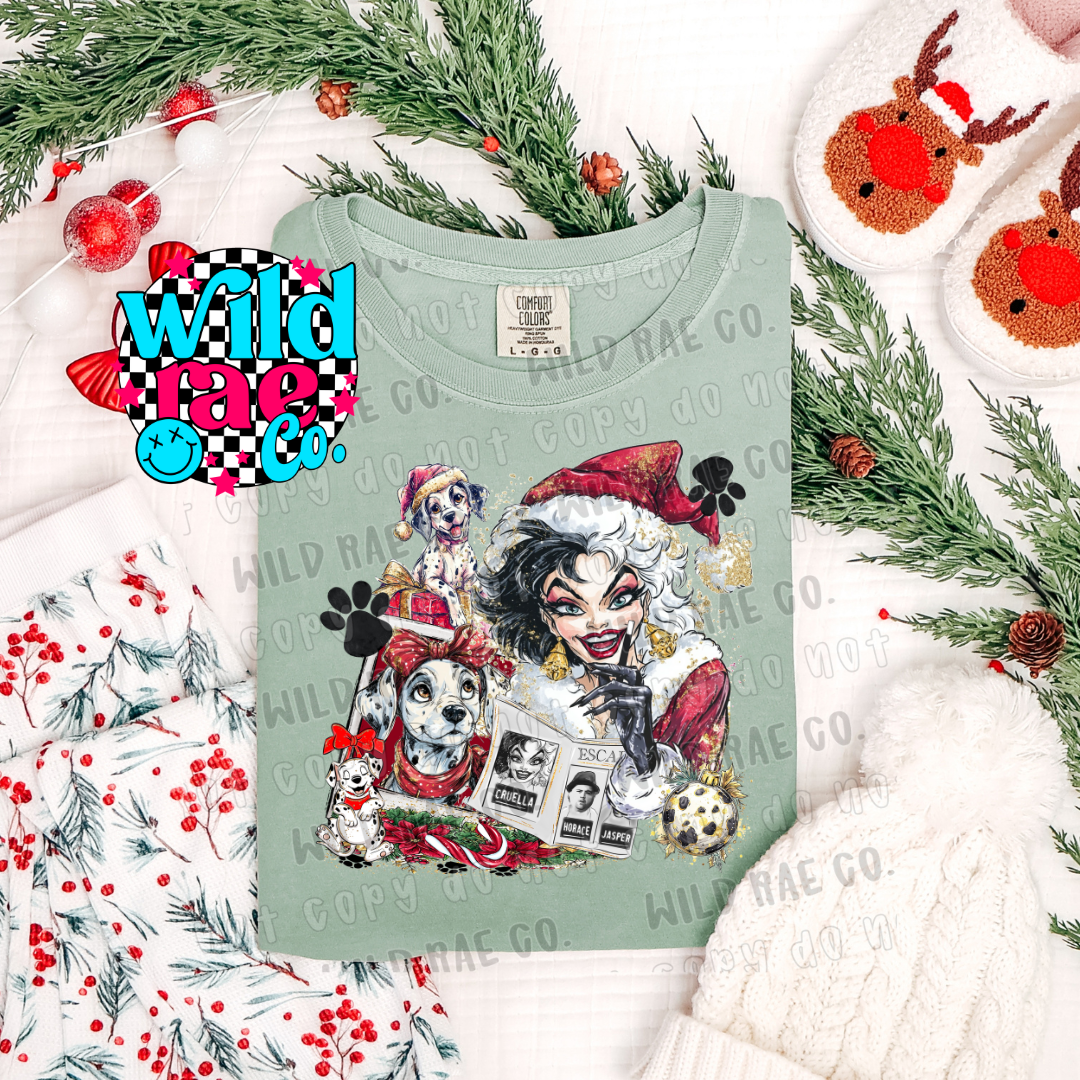 DALMATION CHRISTMAS POLAROID