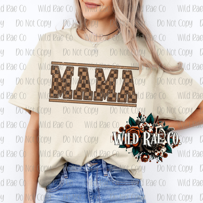 BROWN CHECKERED MAMA | MAMA