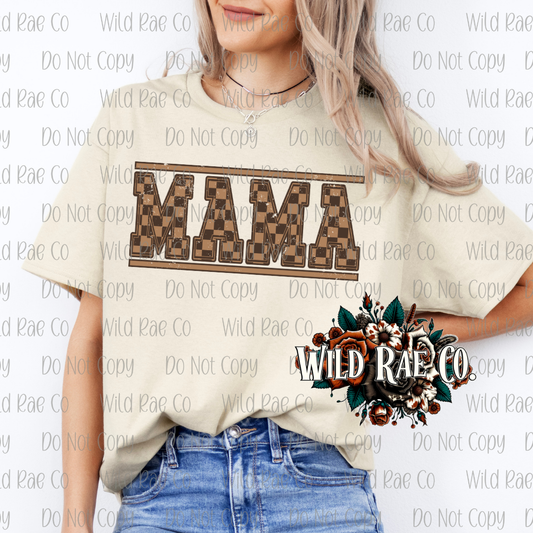 BROWN CHECKERED MAMA | MAMA