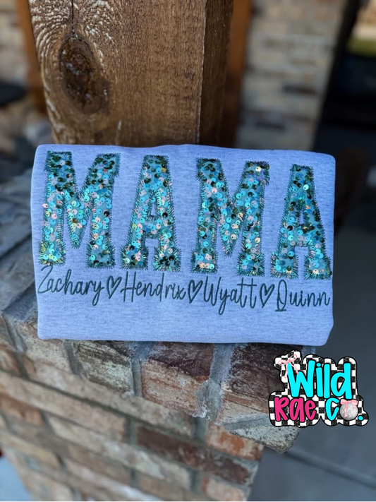 Sequin Mama Crewneck