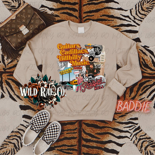 GUITARS, CADILLACS, HILLBILLY MUSIC COLLAGE