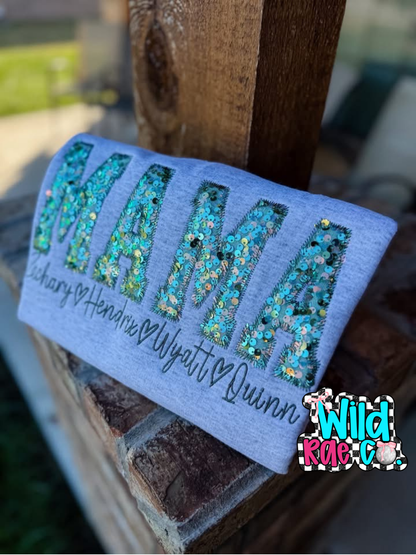 Sequin Mama Crewneck