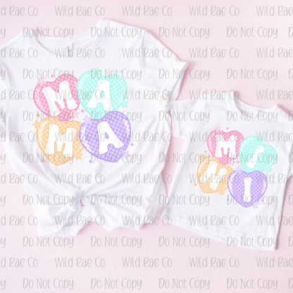 MAMA CHECKERED HEART