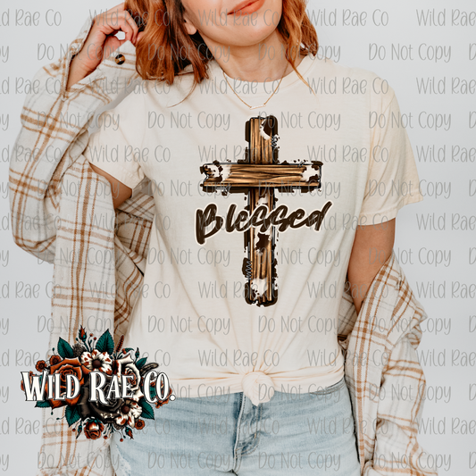 BLESSED COWHIDE CROSS | FAITH COLLECTION