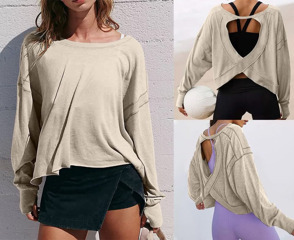 BACKLESS SPORTY YOGA TOP