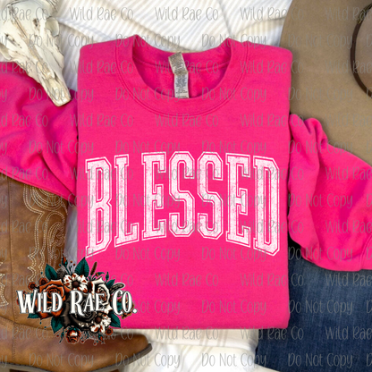 BLESSED - WHITE PRINT | FAITH COLLECTION