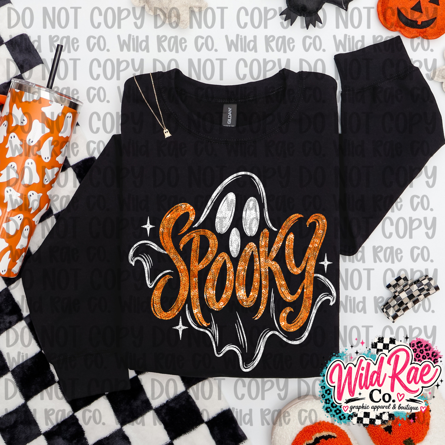 Spooky Faux Glitter Ghost