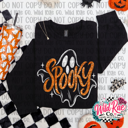 Spooky Faux Glitter Ghost