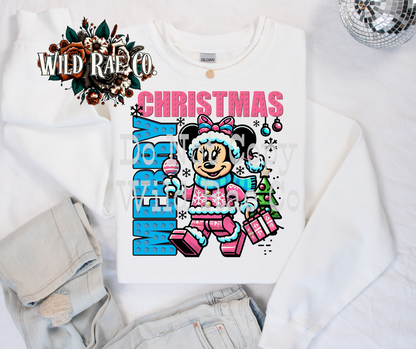 MERRY CHRISTMAS PINK EARS