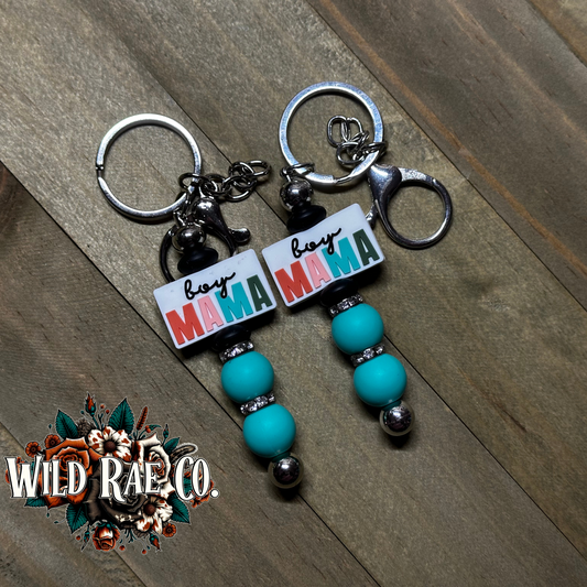 Boy Mama Bar Keychain