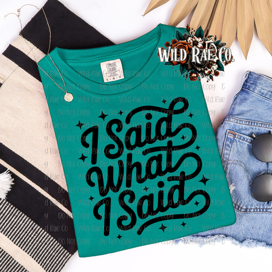 I SAID WHAT I SAID | FERAL WORDS