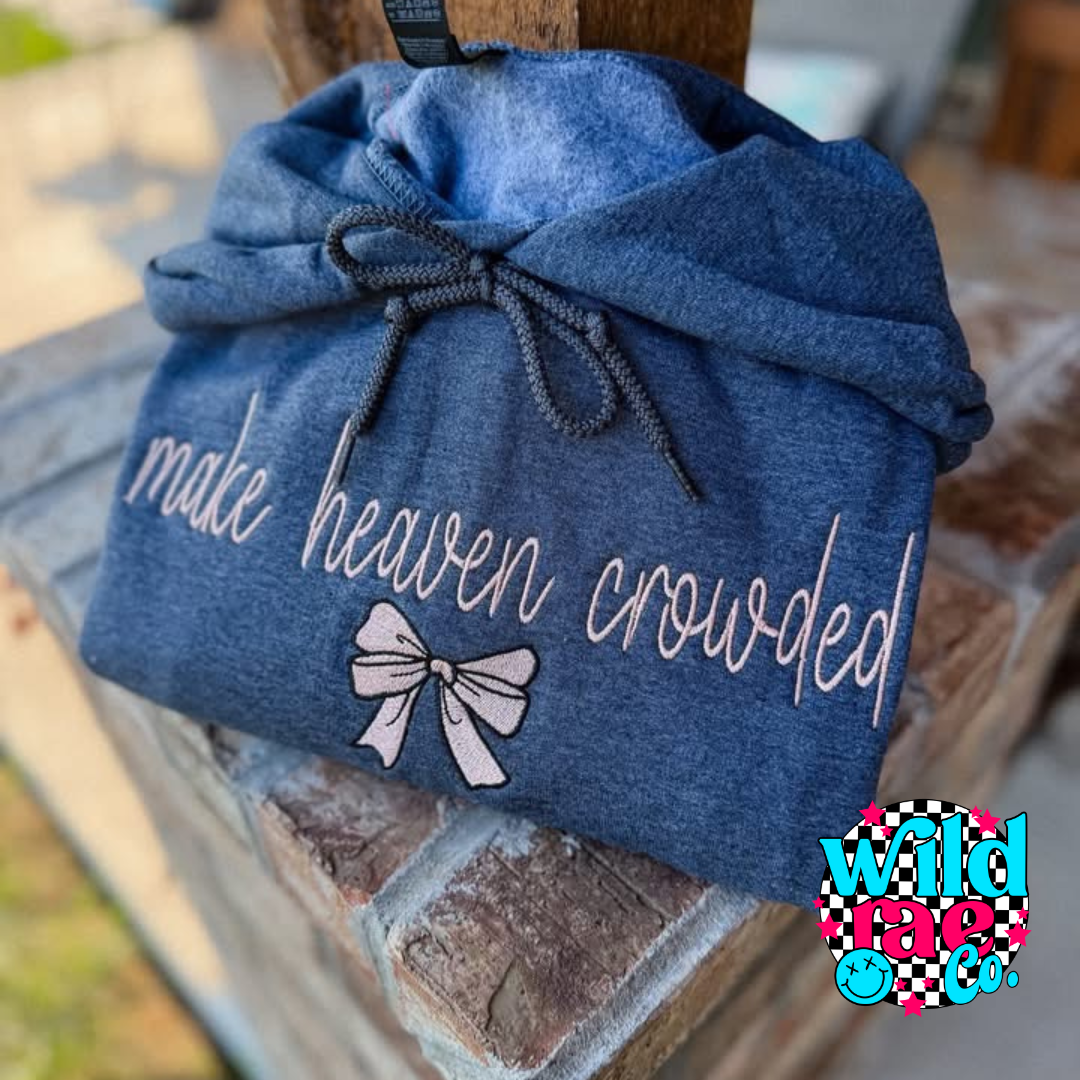 MAKE HEAVEN CROWDED EMBROIDERED SWEATSHIRT