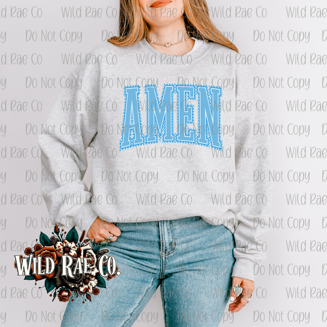 AMEN BLUE CHECK | FAITH COLLECTION
