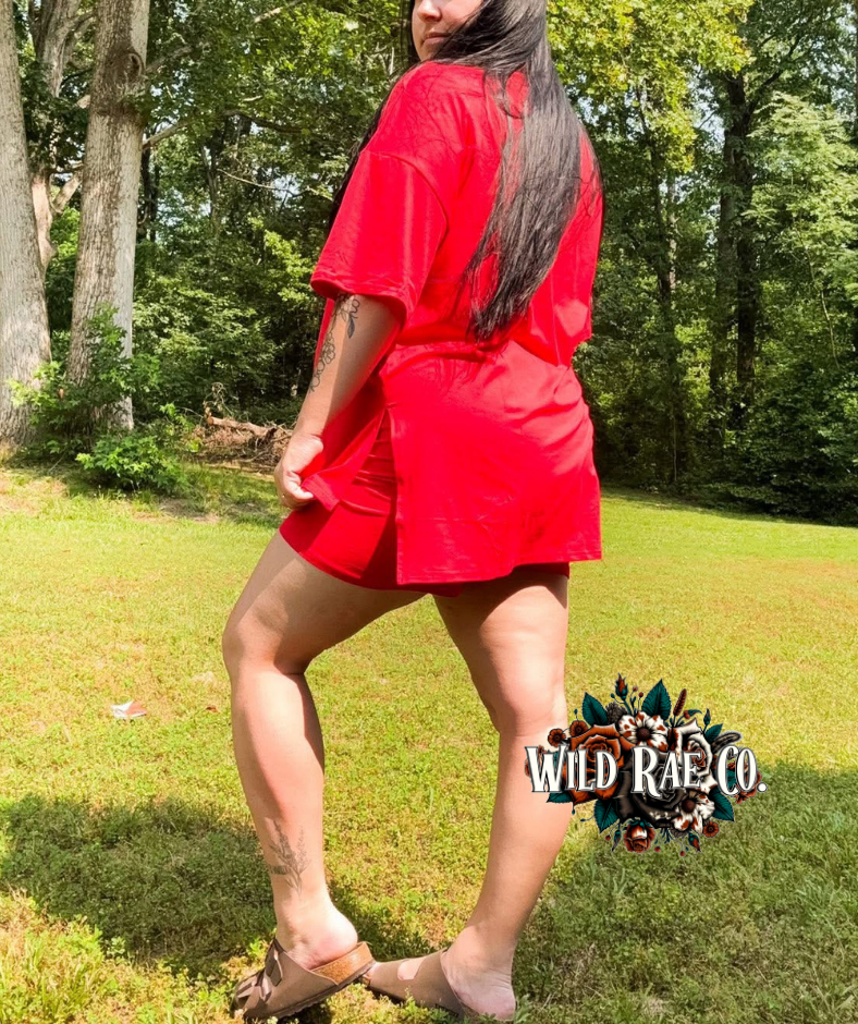 WOMENS CASUAL TEE + BIKER SHORTS | PREORDER | CLOSE SUNDAY