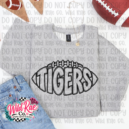 Tigers Football Doodle [Black]