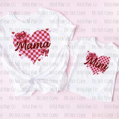 MINI CHECKERED HEART