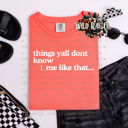 YALL DONT KNOW | FERAL WORDS