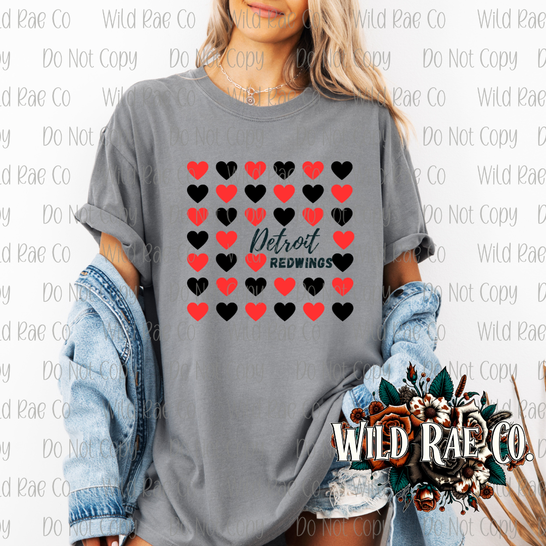 DETROIT RED WINGS HEARTS