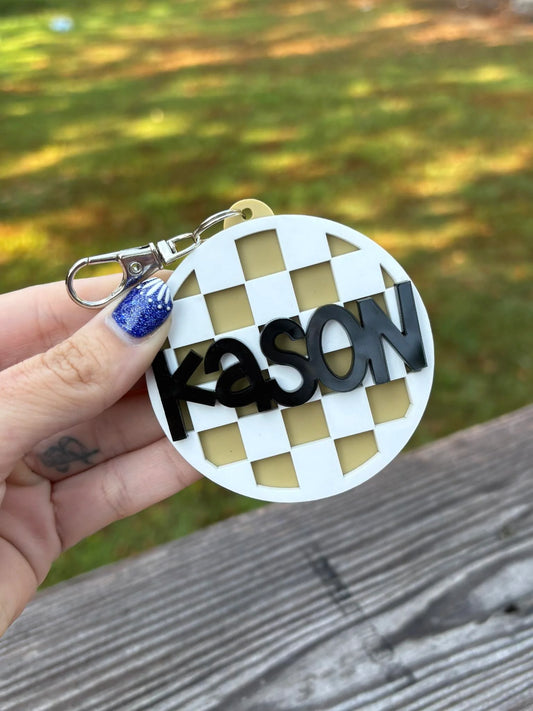 CHECKERED BAG TAG | PREORDER
